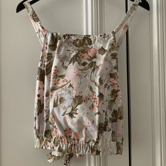 NWOT - Rebecca Taylor Penelope Floral Sleeveless Crop Top, Multicolor - Picture 6 of 8